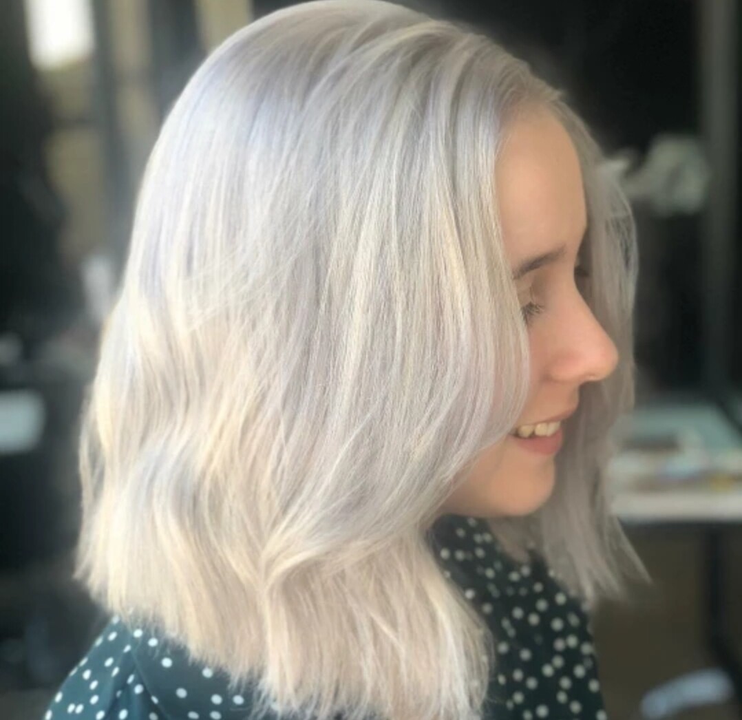 Hilary Wig | Ash Grey Human Hair Lace Front 