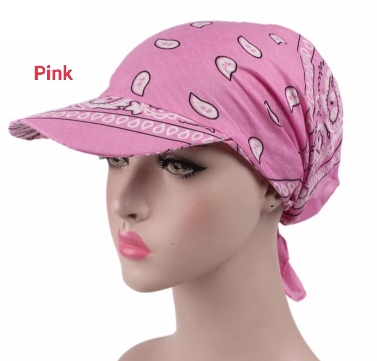 PRINTED TIE BACK SUN CAP