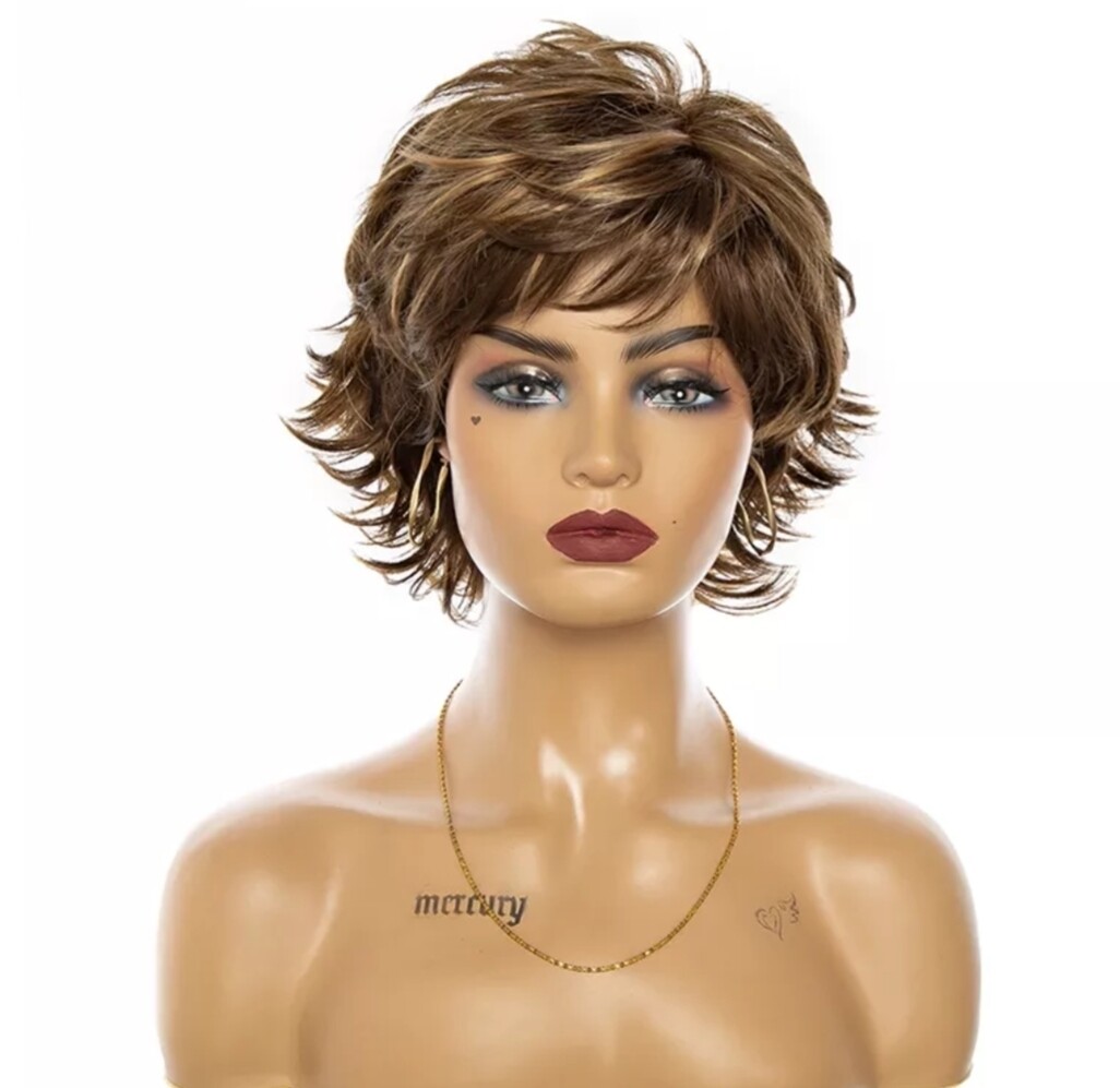 Baley - Wig - Light Brown with Gold Highlights Remy Hair Blend