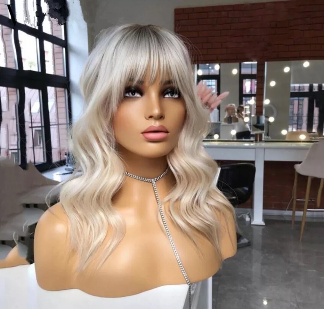 Jessie Wig | White Blonde Ombre Hand Tied Human Hair