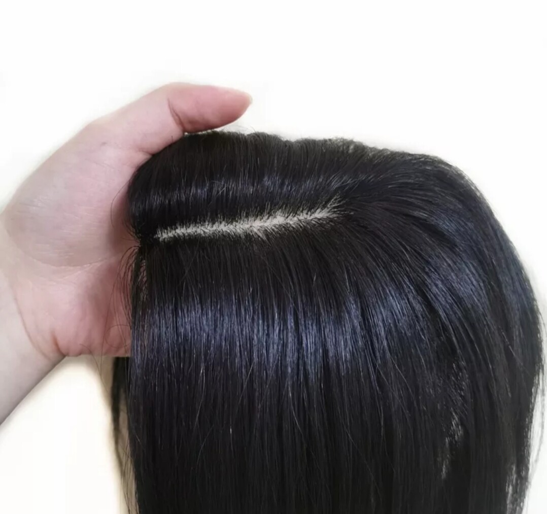 HUMAN HAIR TOPPER Fringe | Silk Base 13x14cm