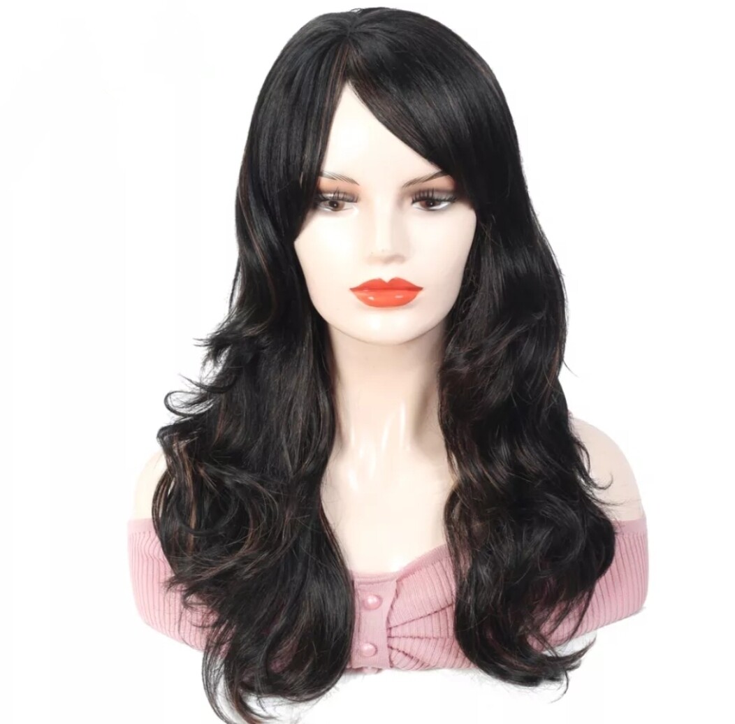 Sandie Wig | Natural Black with Copper Highlights