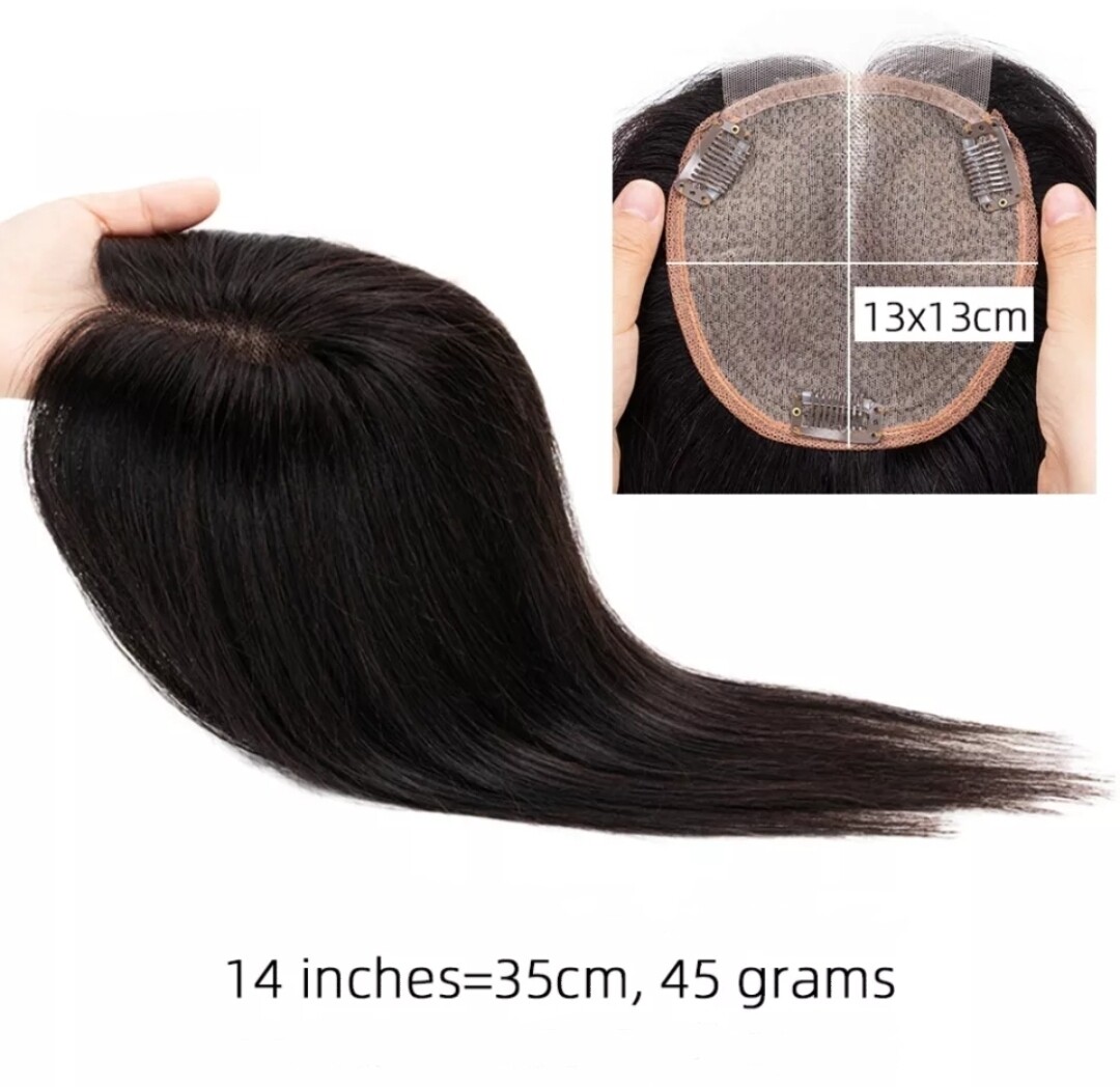 HUMAN HAIR TOPPER Lace Base 13x13cm