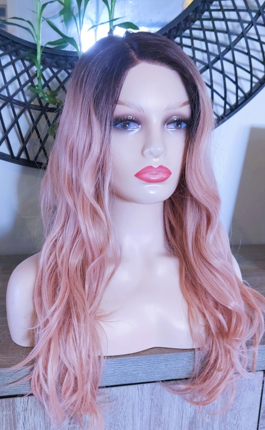 Cosplay Wig | Peachy Pink Ombre Lace Front