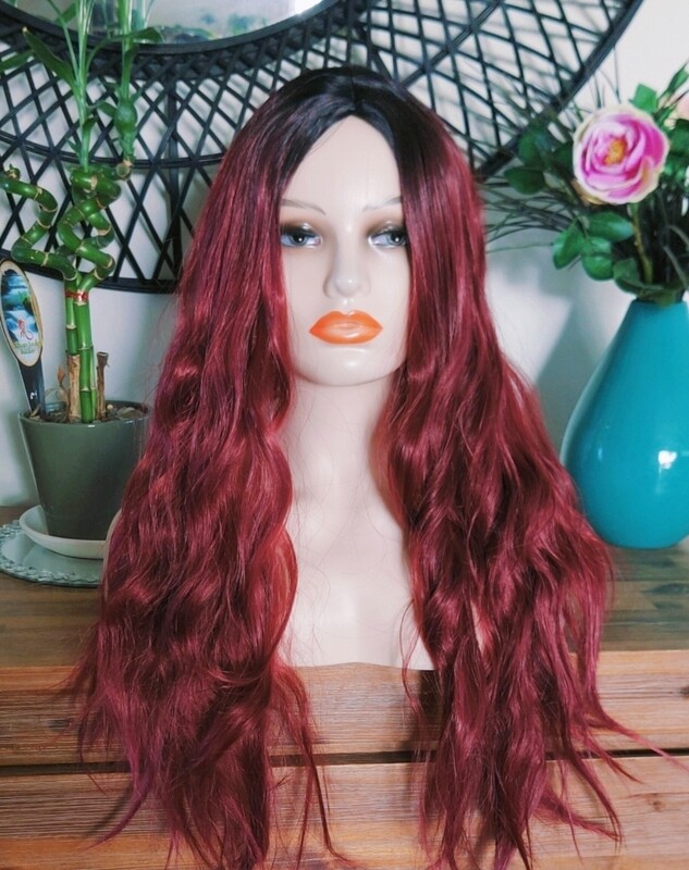 Cosplay Wig | Wine Red Ombre