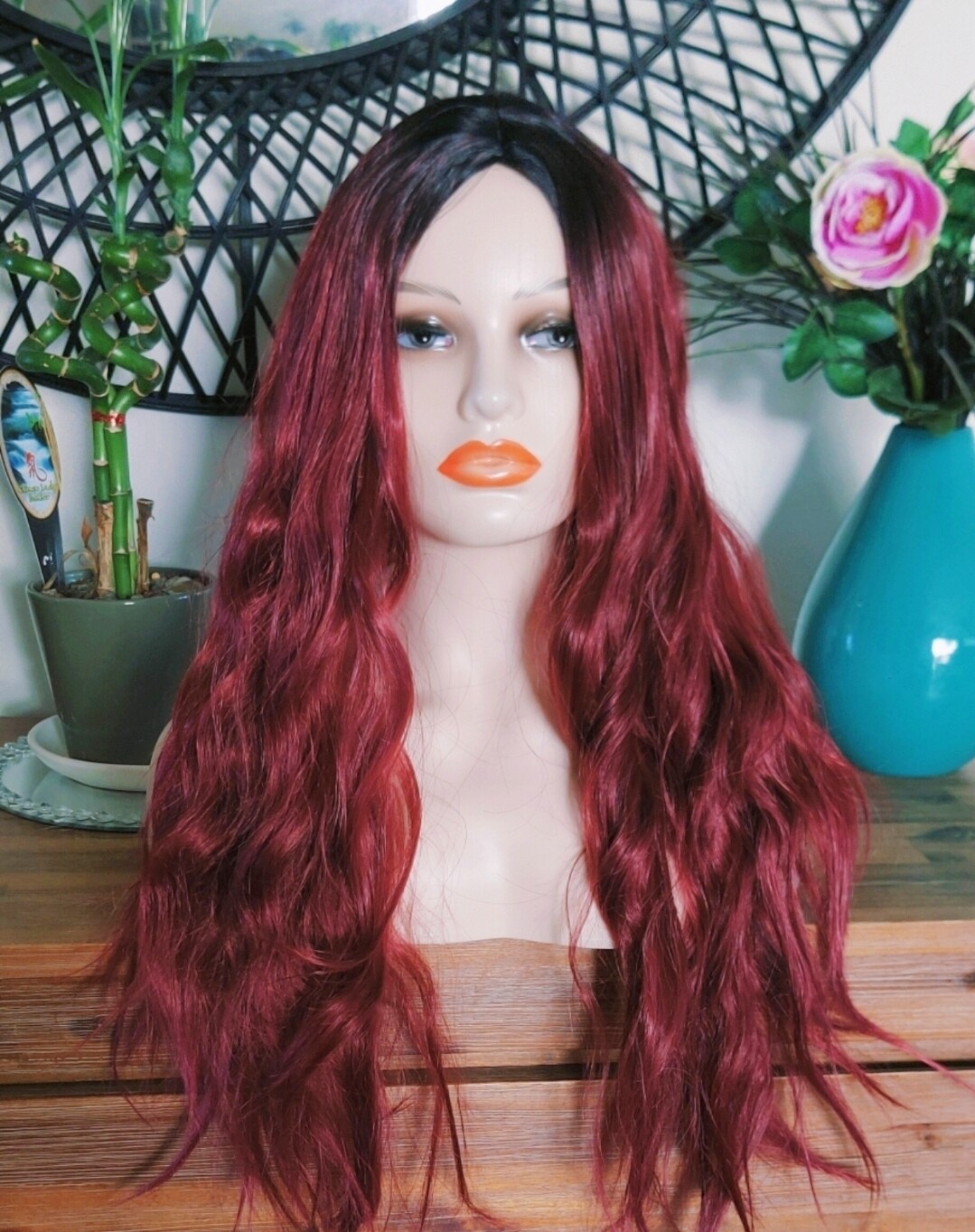 Cosplay Wig | Wine Red Ombre