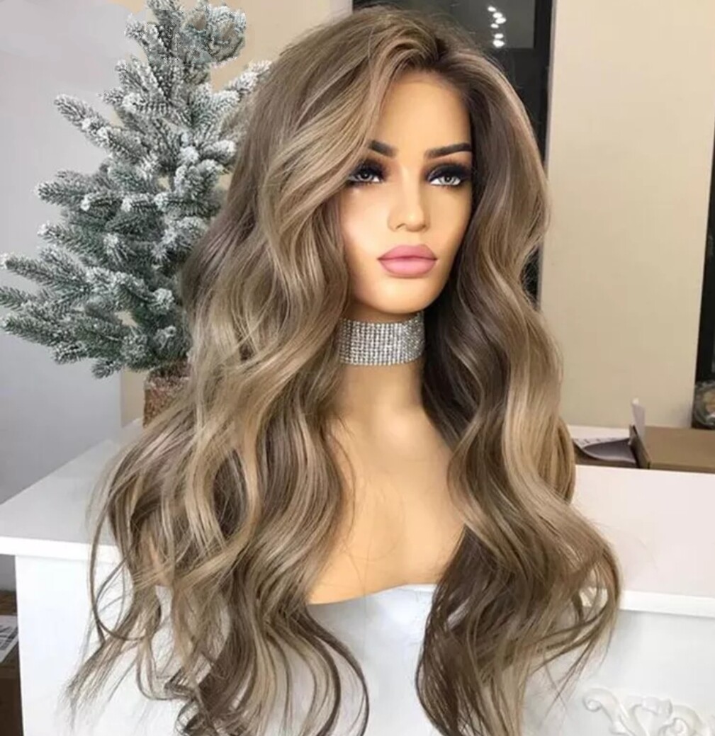 Georgia - Wig - Ash Blonde with Highlights Remy Hair