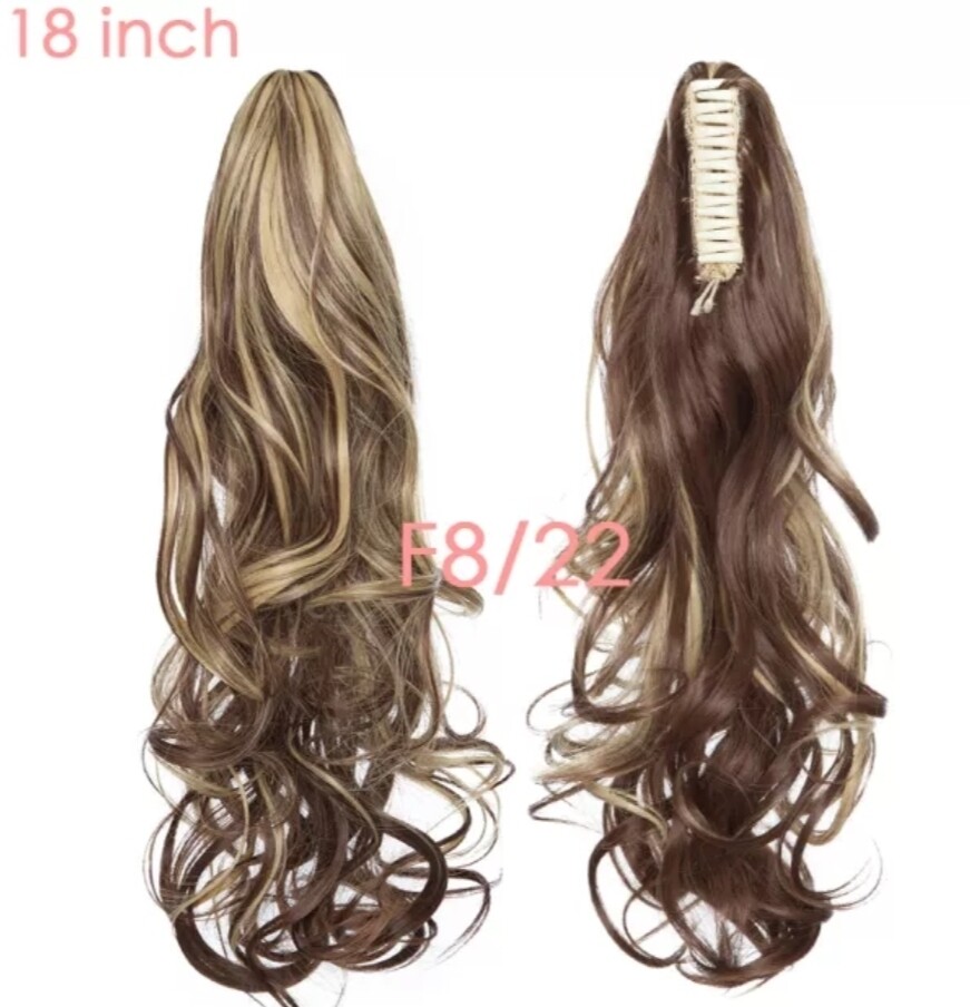 CLAW ON PONYTAIL EXTENSION BODY WAVE SYNTHETIC HAIR 26&quot;