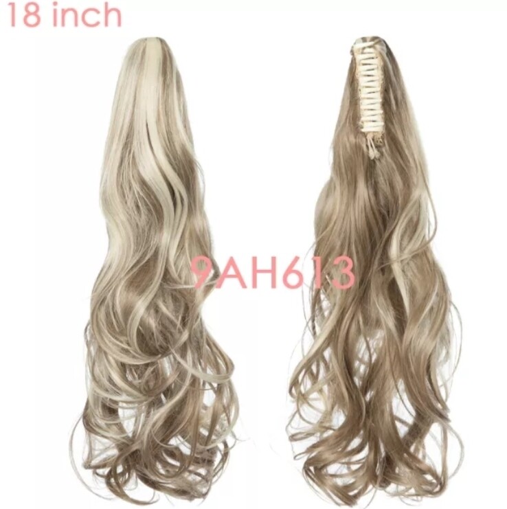 CLAW ON PONYTAIL EXTENSION BODY WAVE SYNTHETIC HAIR 26&quot;