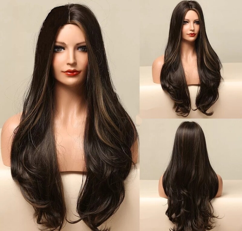 Cate Wig | Medium Brown with Highlights