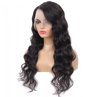 Cara - Wigs - Natural Black Side Part Remy Hair