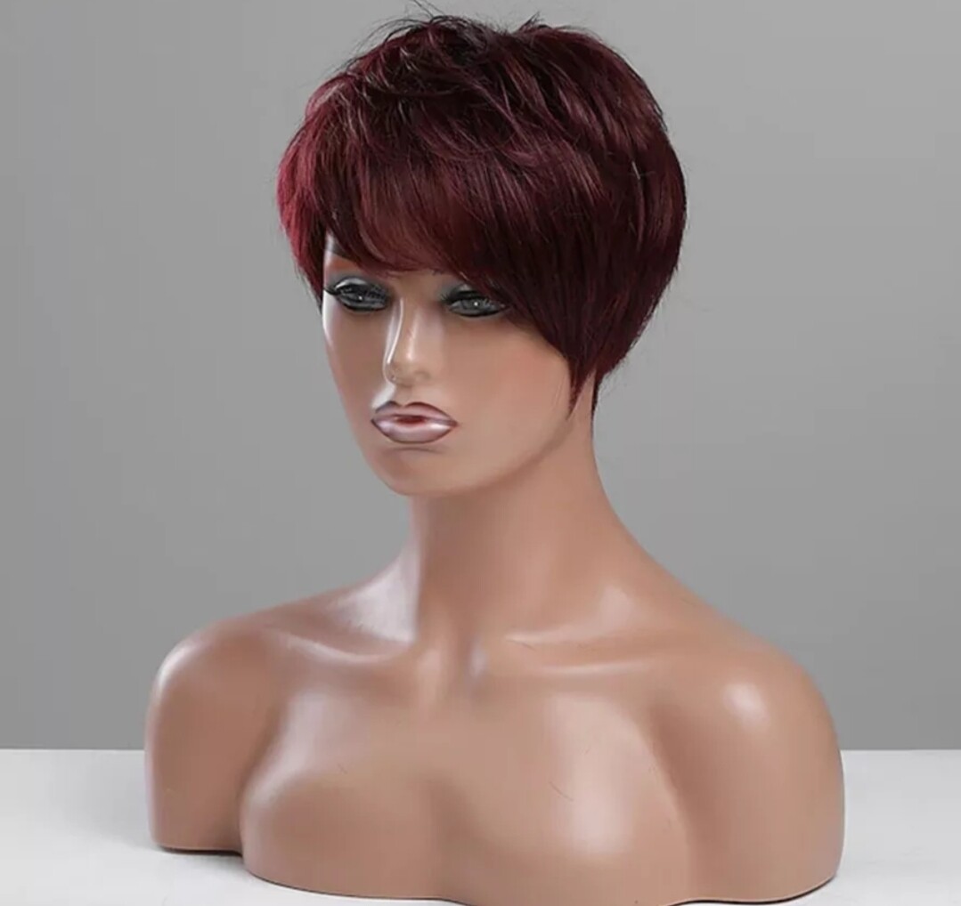 Rae Wig | Dark Wine Human Hair Blend
