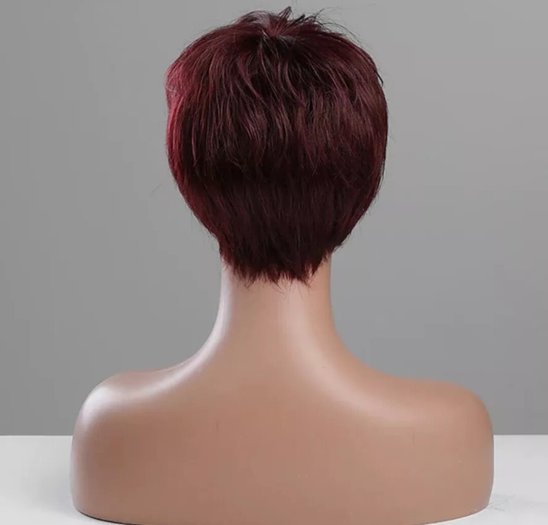 Rae Wig | Dark Wine Human Hair Blend