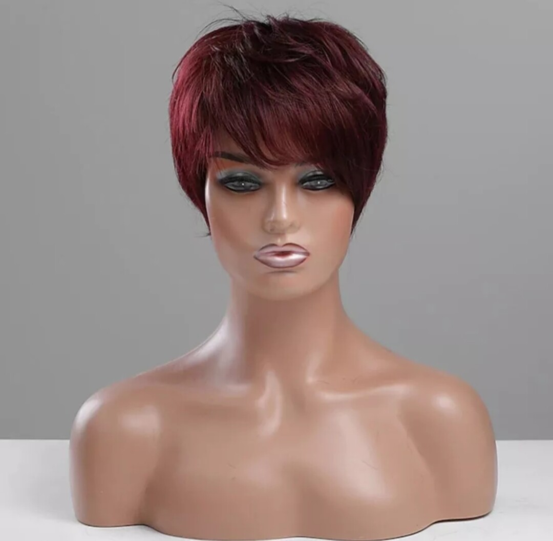 Rae Wig | Dark Wine Human Hair Blend