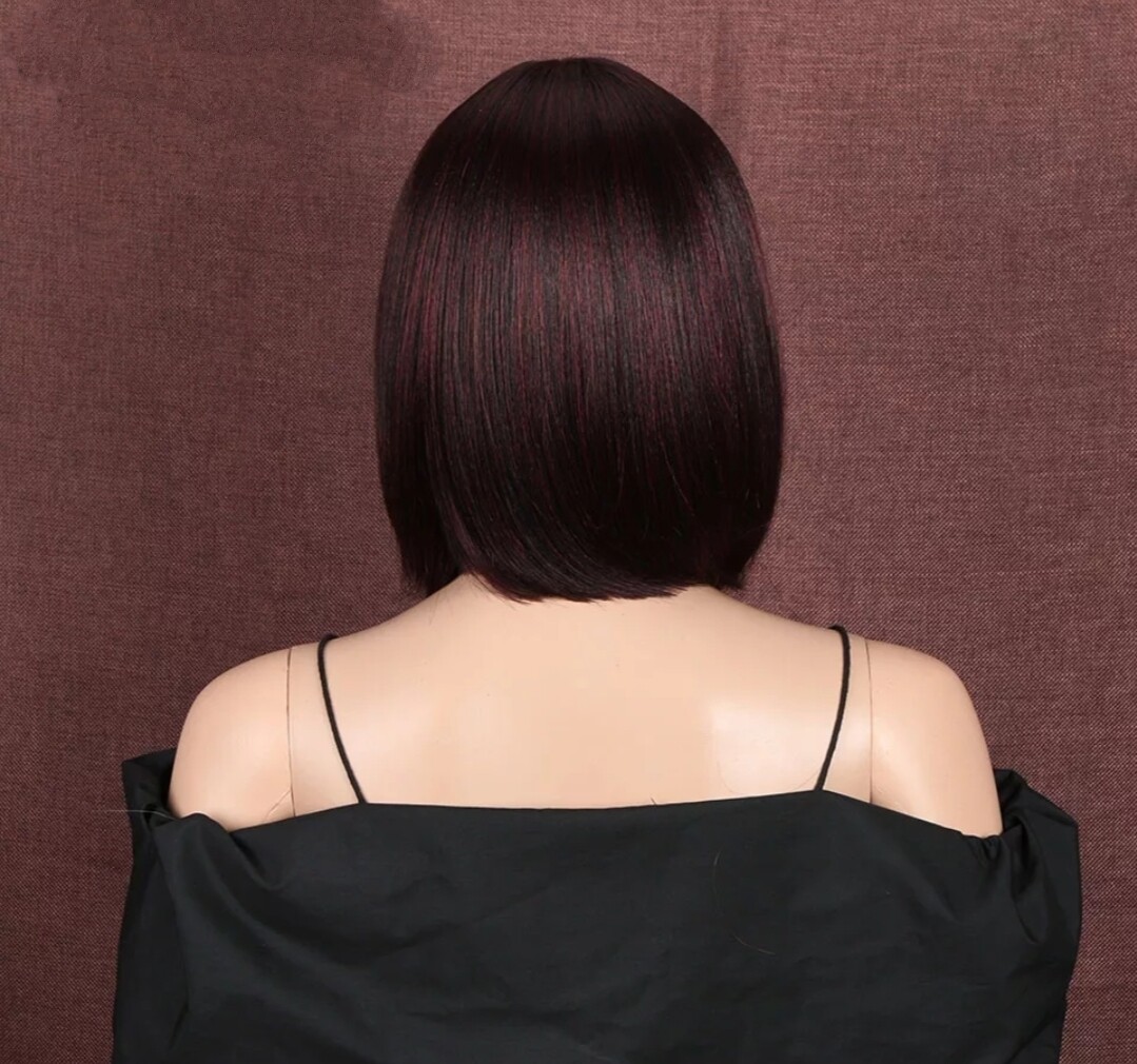 Khloe Wig | Burgundy with Black Highlights 