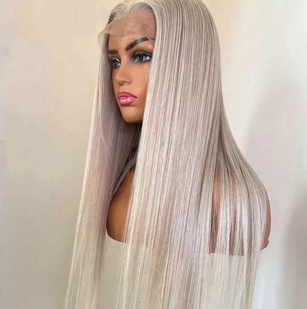 Daphne - Wig - Platinum Blonde Remy Hair Lace Front 