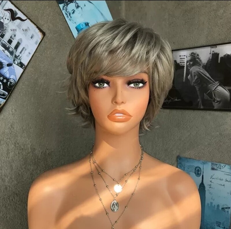 Naomi Wig | Pewter Human Hair Blend