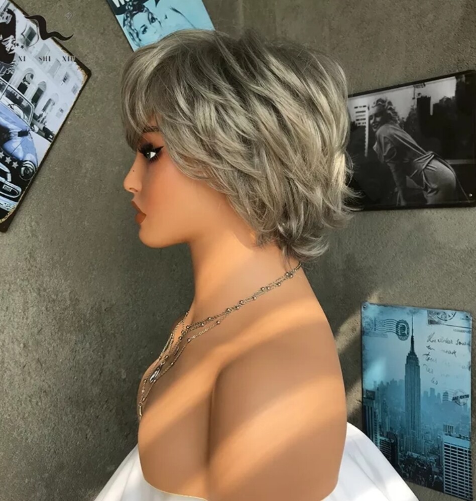 Naomi Wig | Pewter Human Hair Blend