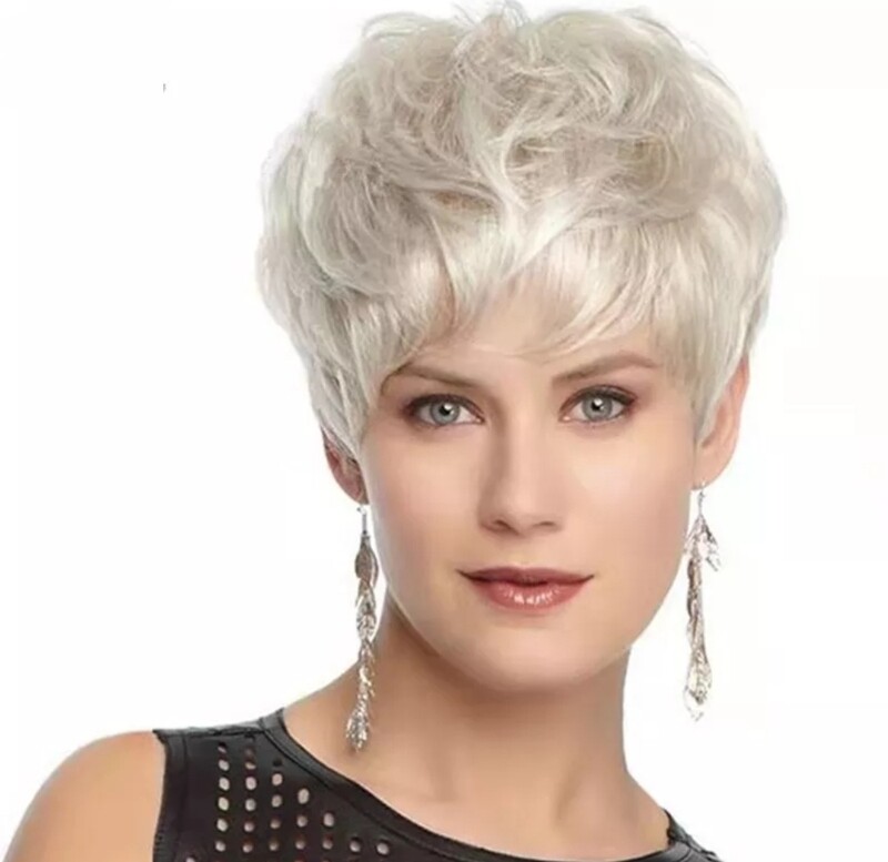 Snowee Wig | Platinum Blonde Human Hair Blend 