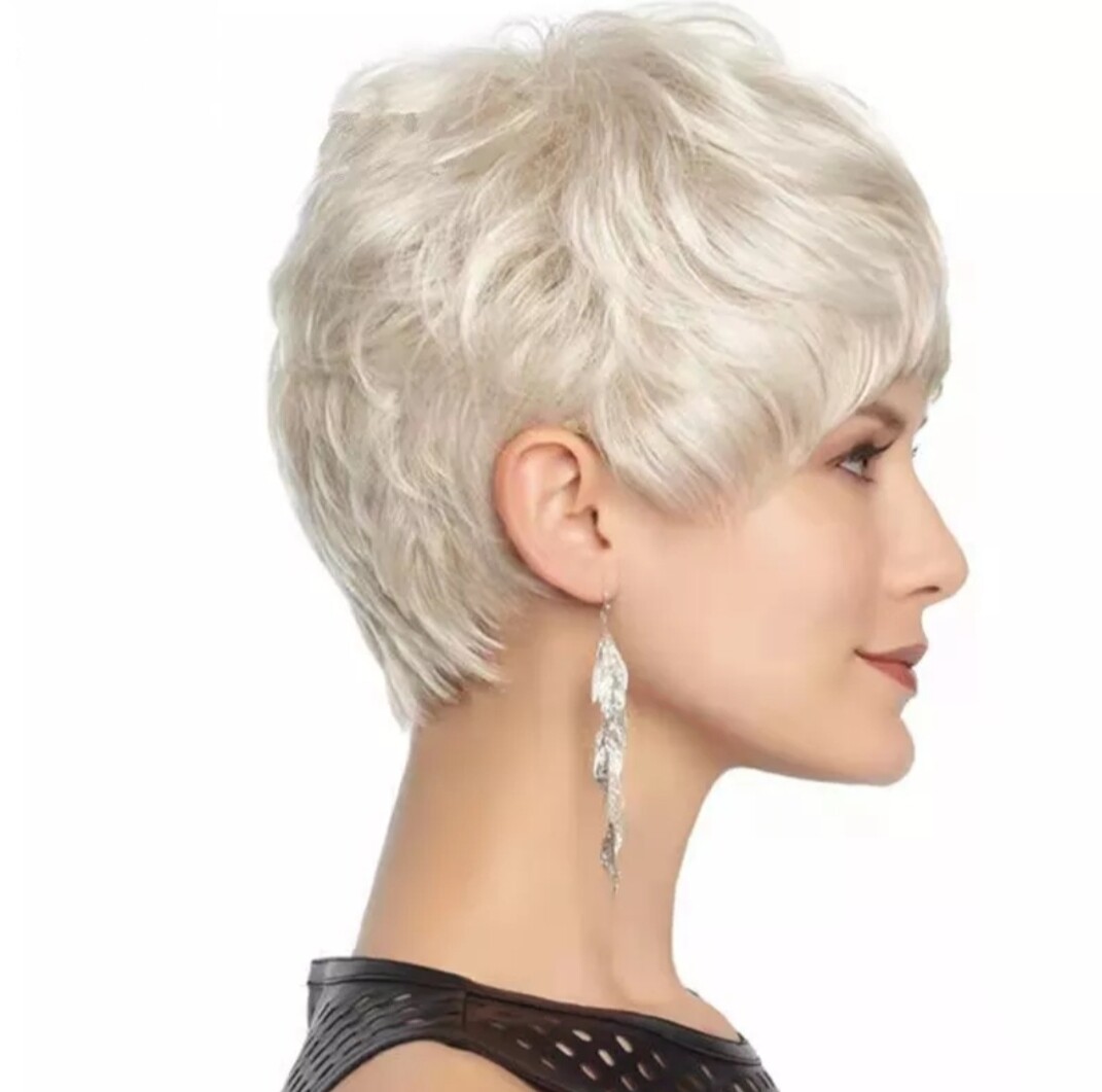 Snowee Wig | Platinum Blonde Human Hair Blend 