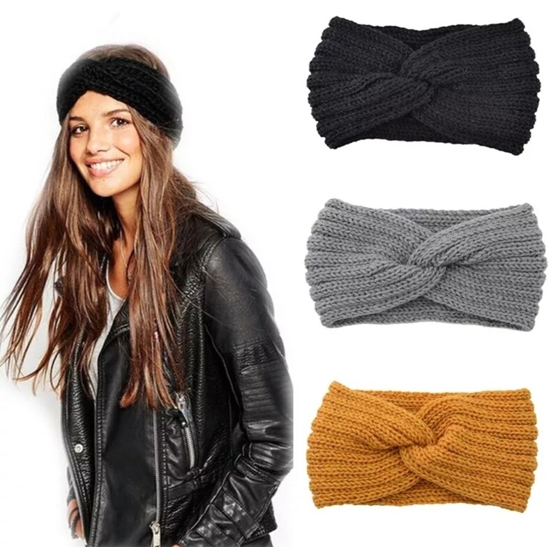 KNITTED KNOT CROSS HEADBAND