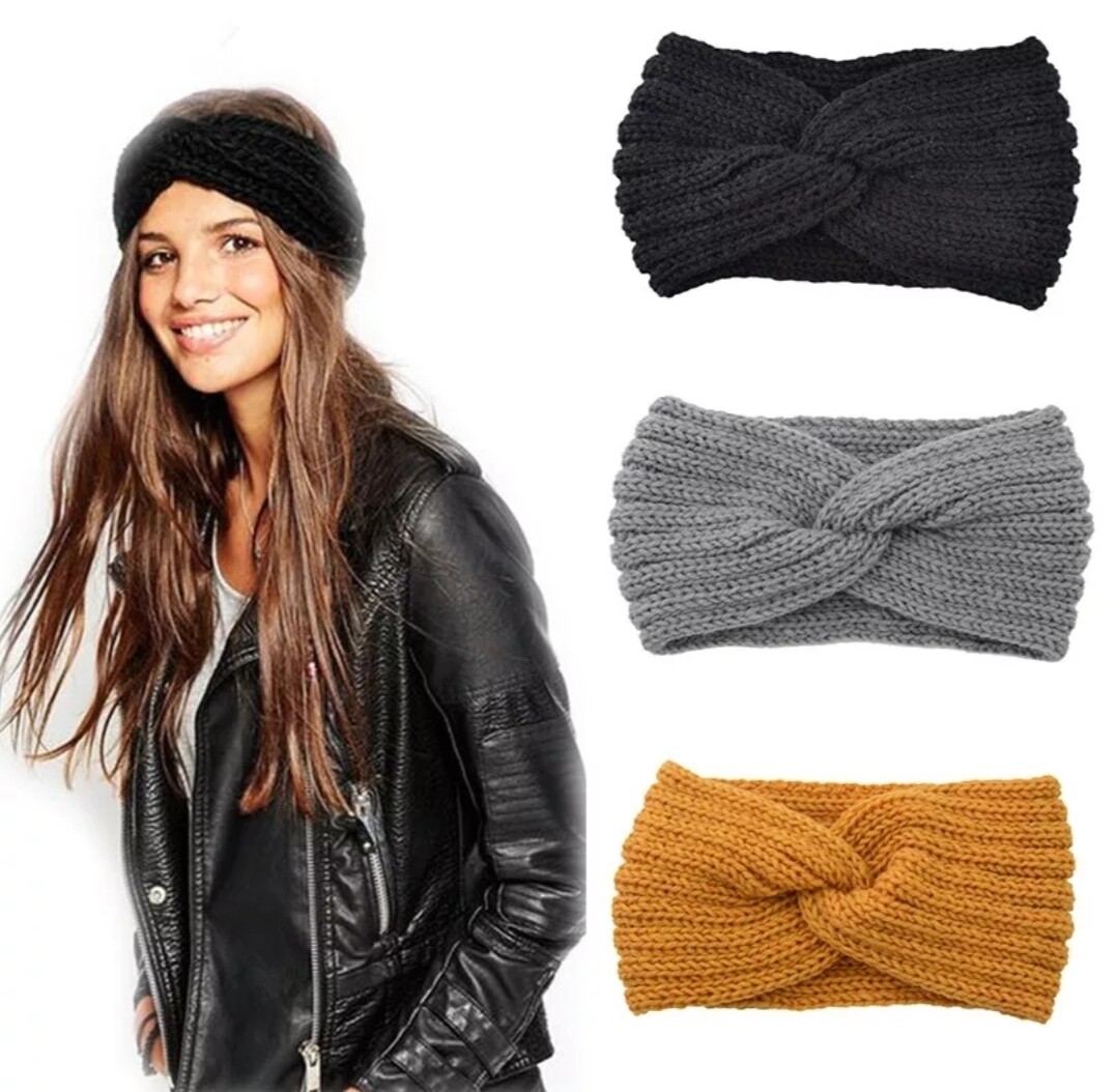 KNITTED KNOT CROSS HEADBAND