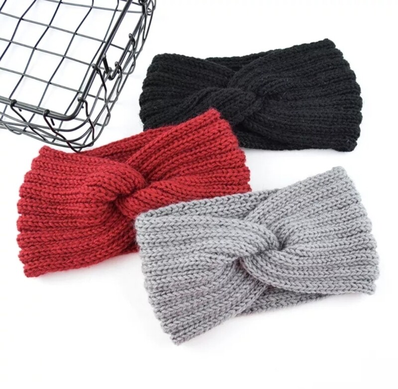 KNITTED KNOT CROSS HEADBAND