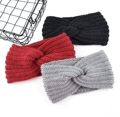 Knitted Knot Cross Headband