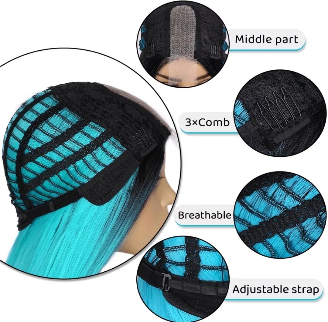 Cosplay Wig | Aqua Ombre Lace Front 