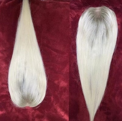 Ladies Topper Human Hair 14x7cm Lace Base 8 Inch