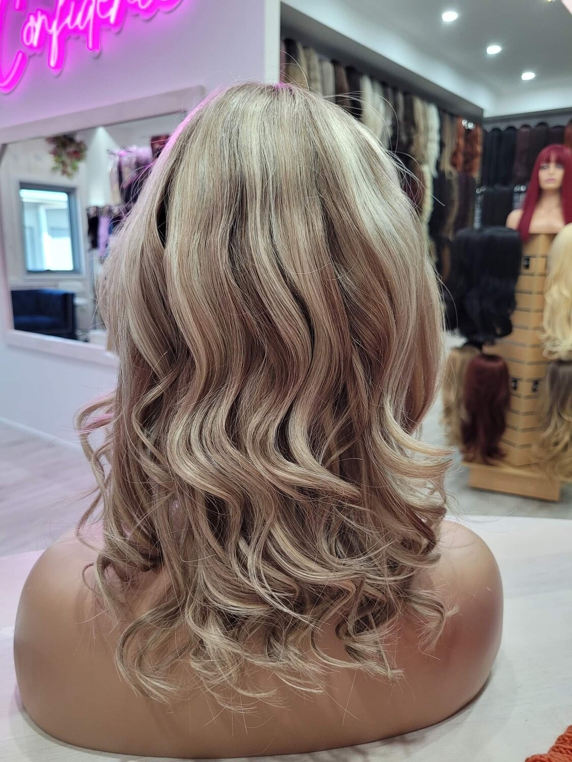 Laura Wig | Ash Blonde Highlight Human Hair Lace Front 