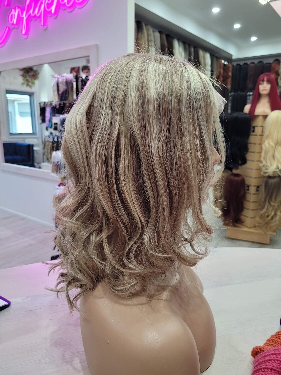 Laura Wig | Ash Blonde Highlight Human Hair Lace Front 