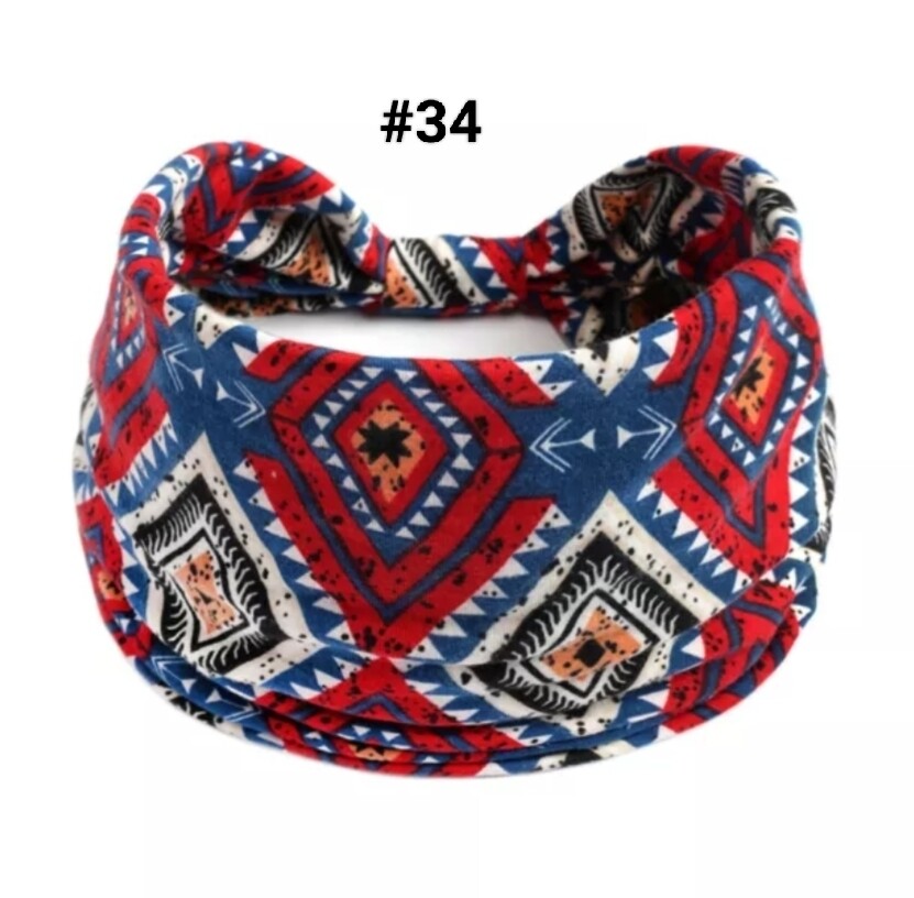 BOHO WIDE PRINTED HEADBAND