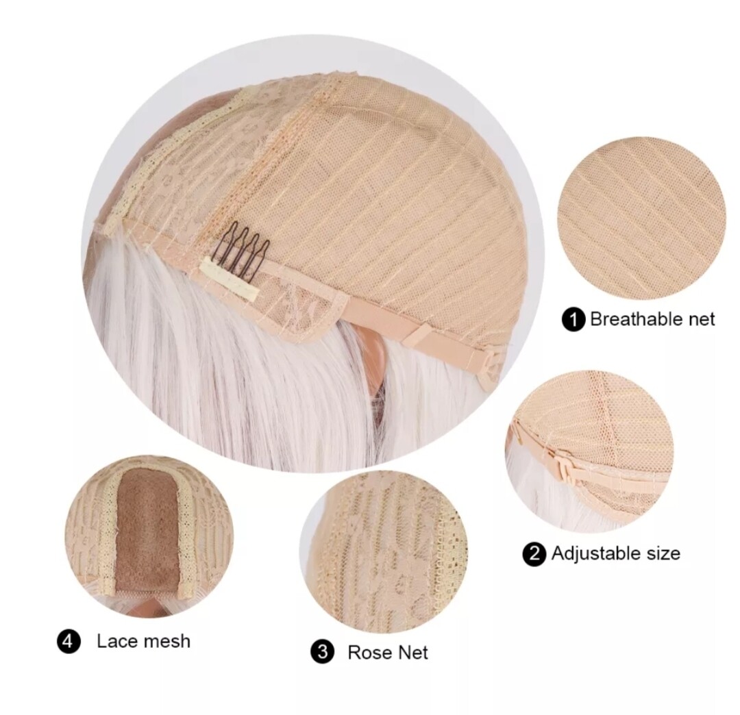 Cosplay Wig | White Blonde Lace Part 