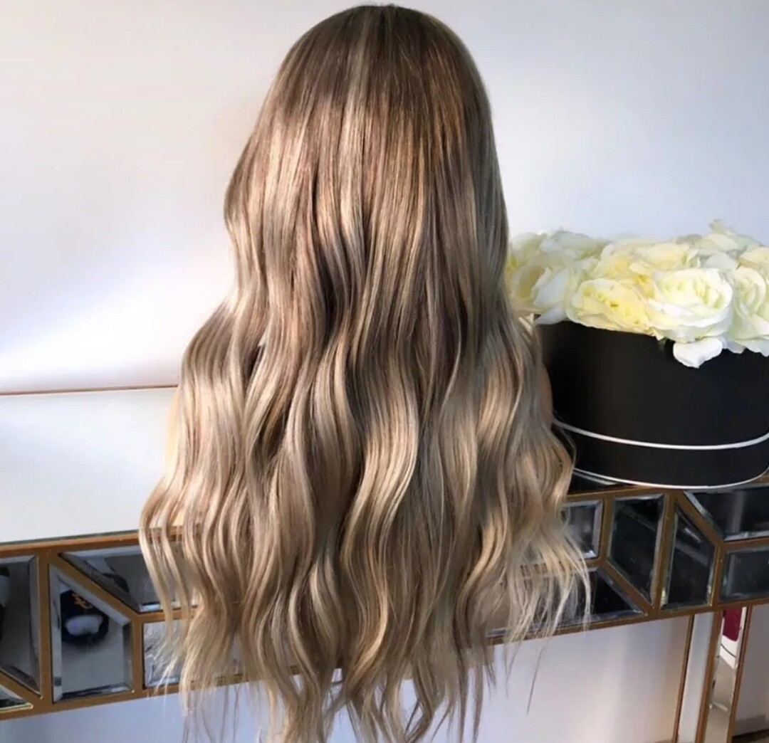 Bianca Wig | Ash Blonde Brown Highlights Human Hair Lace Front