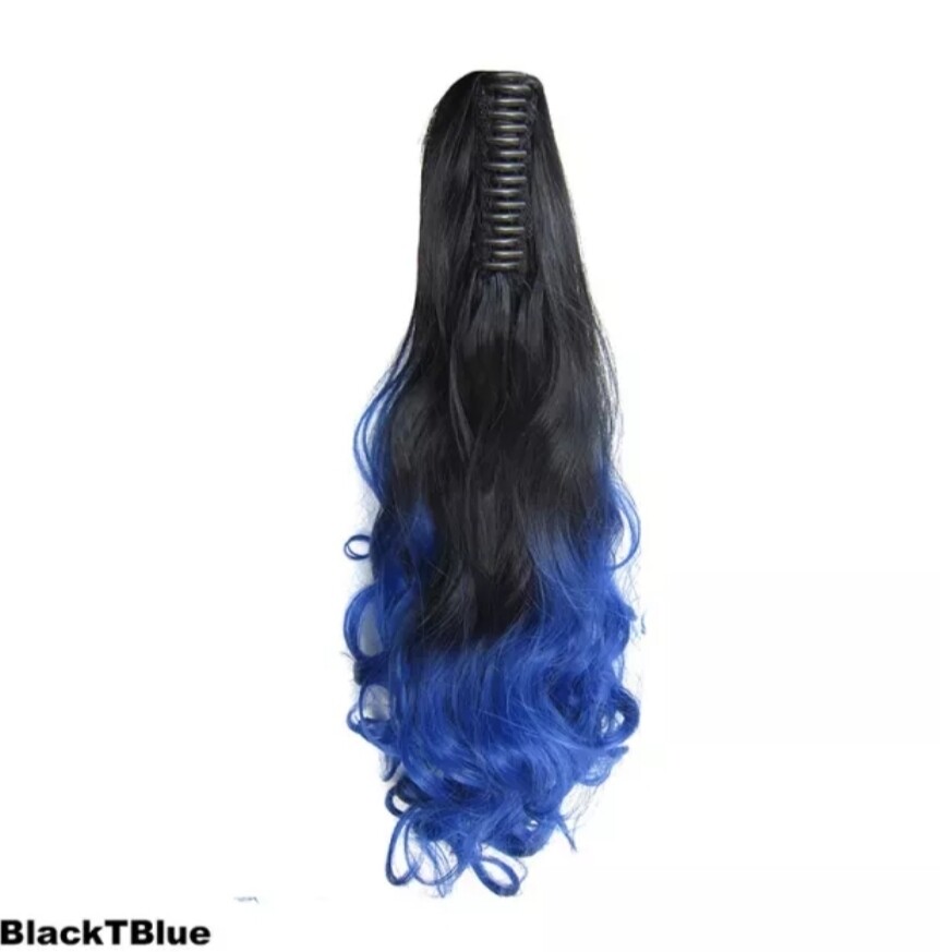 CLAW ON PONYTAIL EXTENSION BODY WAVE SYNTHETIC HAIR 24&quot;