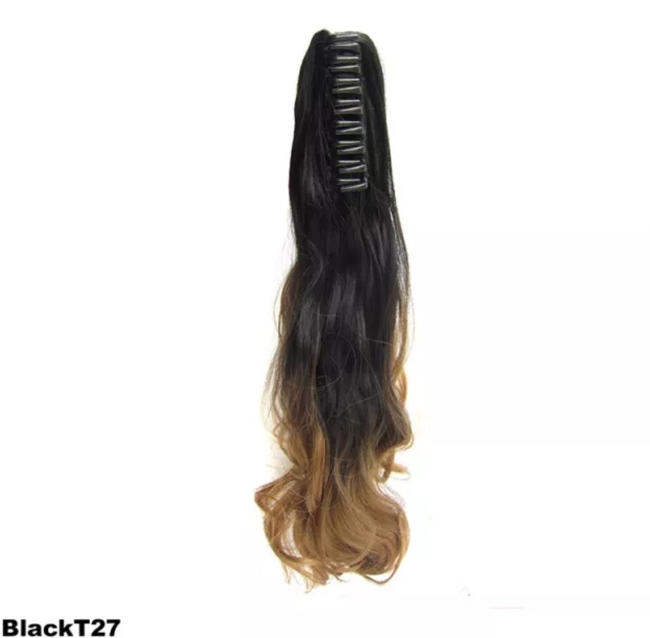 CLAW ON PONYTAIL EXTENSION BODY WAVE SYNTHETIC HAIR 24&quot;