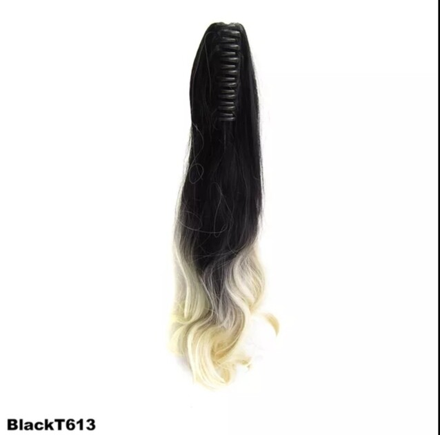CLAW ON PONYTAIL EXTENSION BODY WAVE SYNTHETIC HAIR 24&quot;