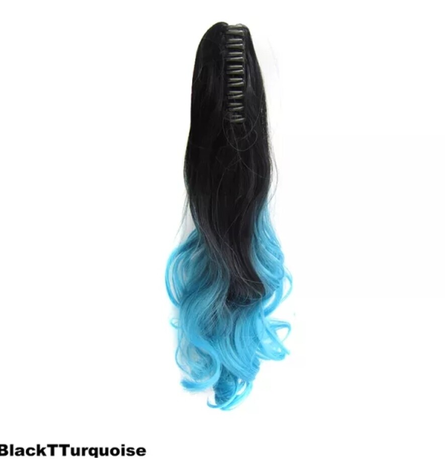 CLAW ON PONYTAIL EXTENSION BODY WAVE SYNTHETIC HAIR 24&quot;