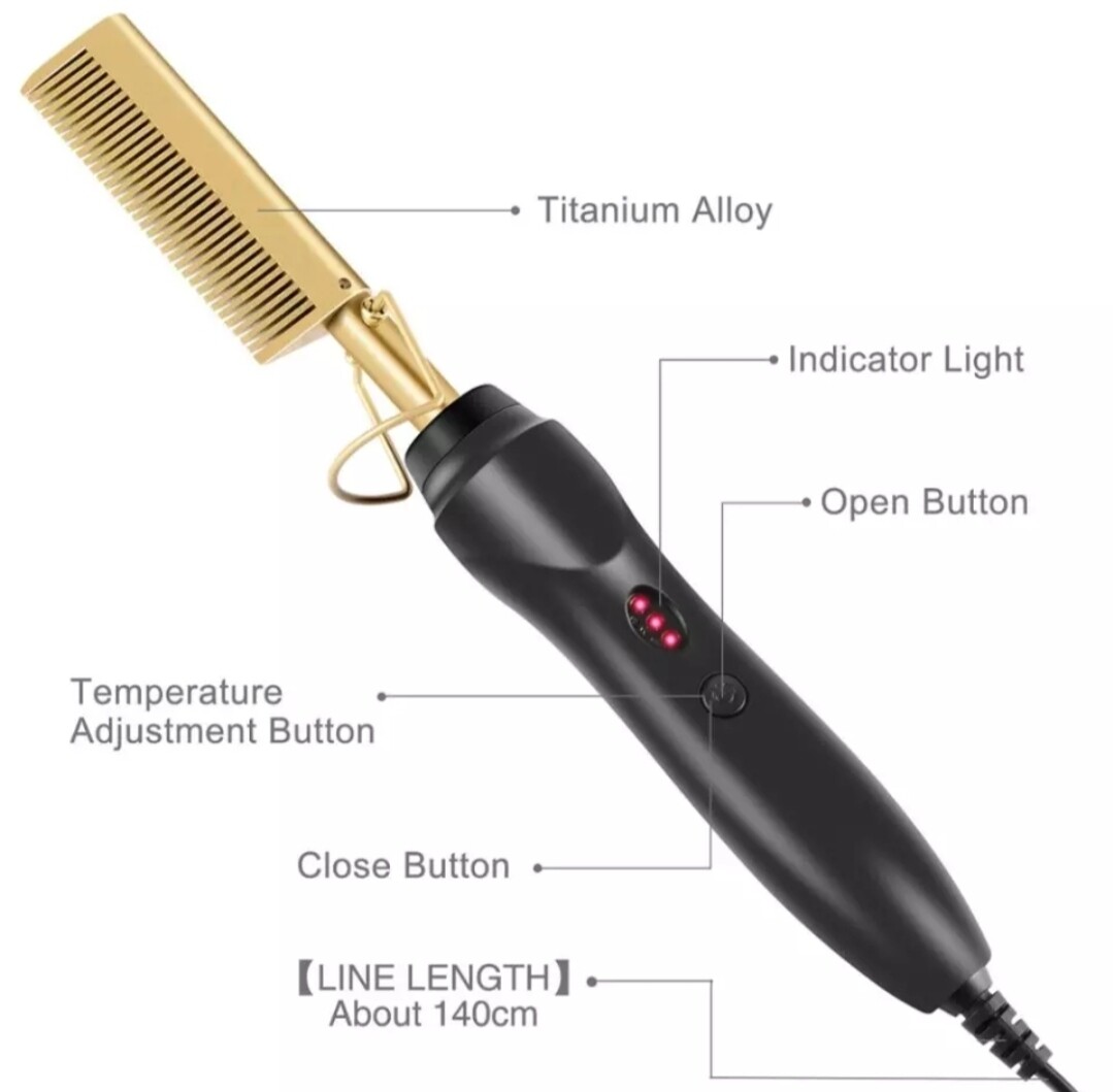 PROFESSIONAL HOT COMB HAIR STRAIGHTENER