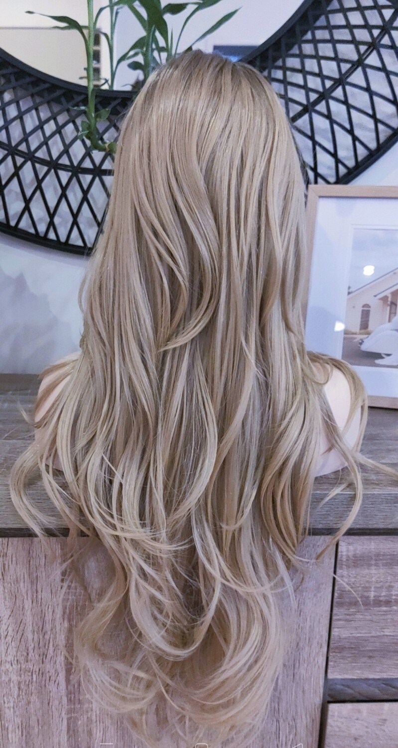 Remy Wig | Caramel Blonde Ombre Lace Front 