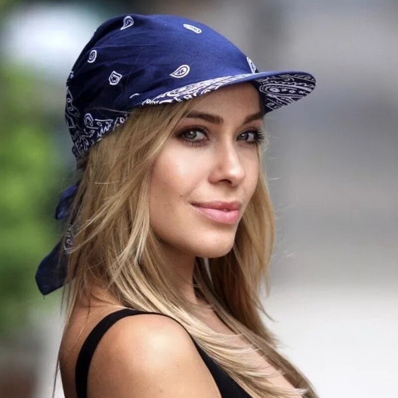 PRINTED TIE BACK SUN CAP