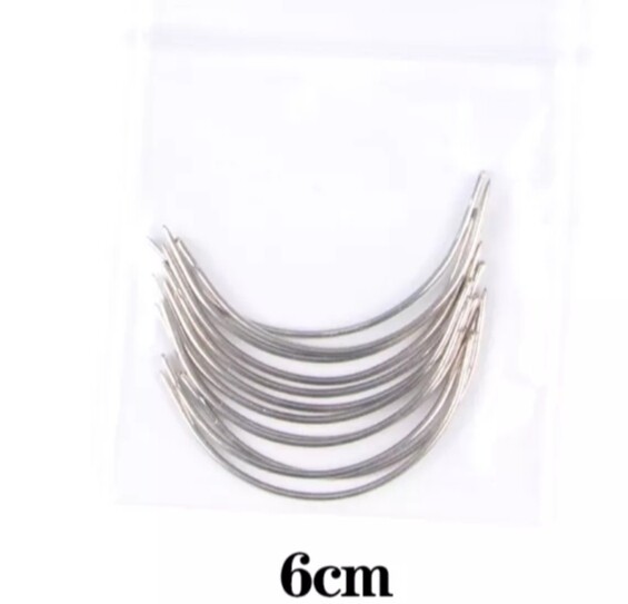 C-SHAPED WEFT HAIR EXTENSION NEEDLES 5PC PACK