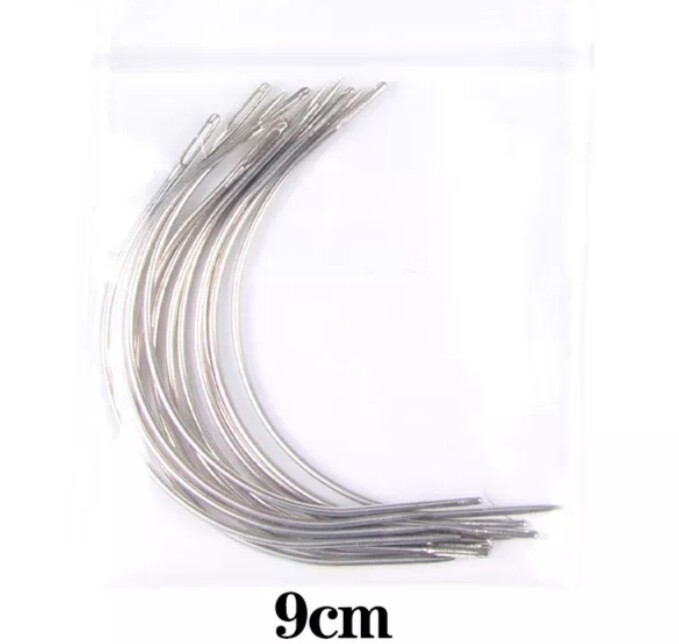 C-SHAPED WEFT HAIR EXTENSION NEEDLES 5PC PACK