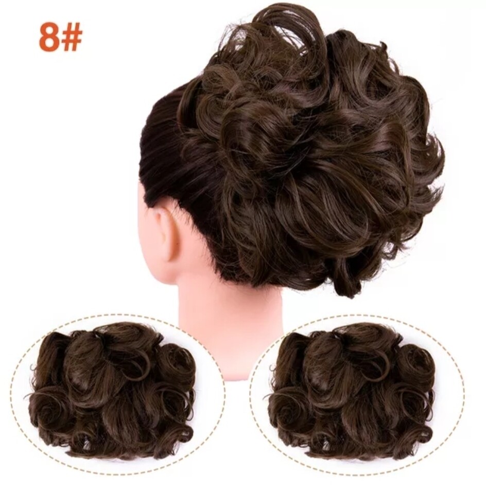 CURLY SYNTHETIC HAIR BUN