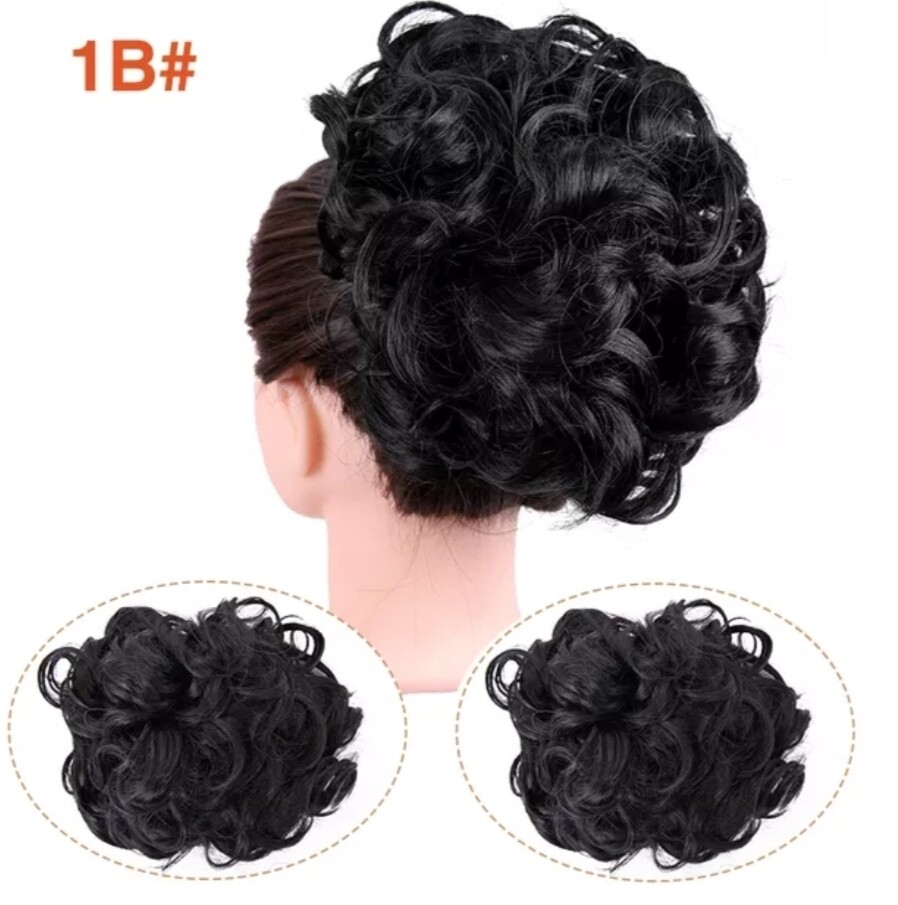 CURLY SYNTHETIC HAIR BUN