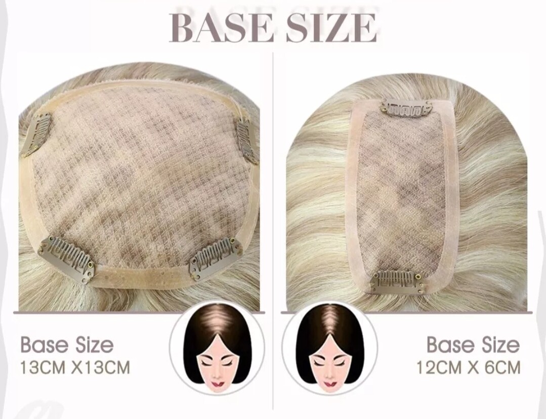HUMAN HAIR TOPPER Mono Base 13x13cm
