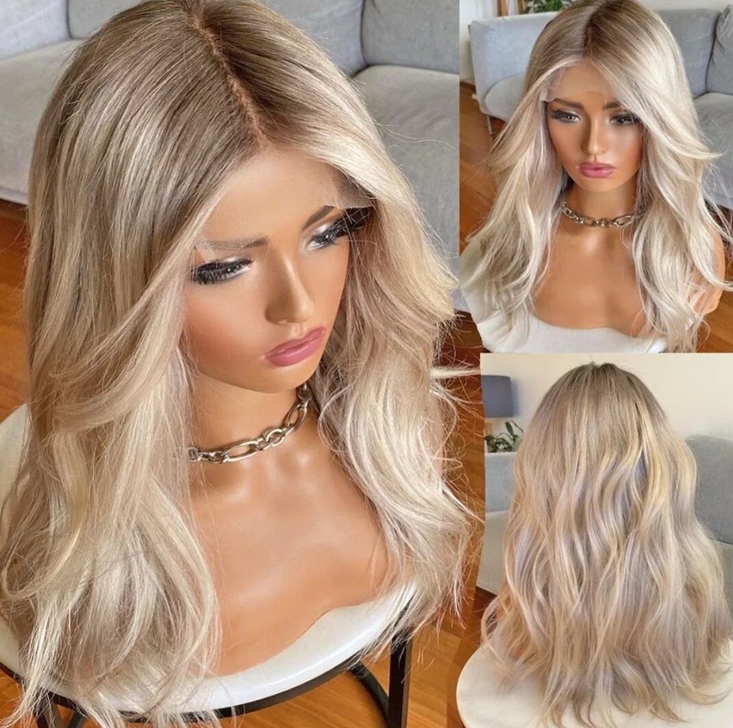 Erica Wig | Diamond Blonde Ombre Human Hair Lace Front 