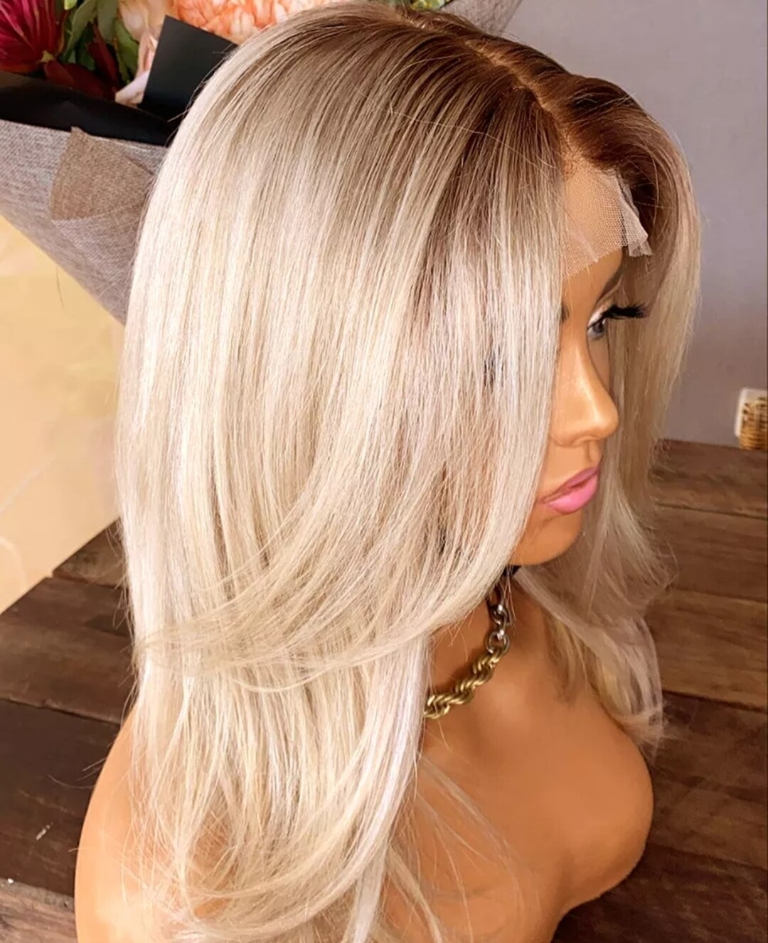 Erica Wig | Diamond Blonde Ombre Human Hair Lace Front