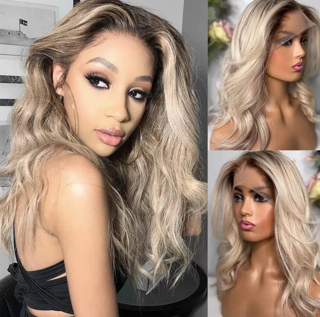 Alyssa - Wig - Vanilla Blonde Ombre Remy Hair